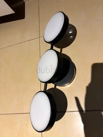 Modern 3-Disc LED Ceiling Light (Black)