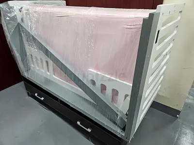 Brand New Wooden Baby Crib / Cot with Storage Drawers