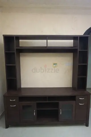Spacious Wooden Entertainment Center
