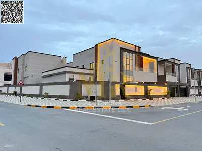 A villa with all electricity, water and air conditioning fees included, on the main street, ready to move in, in the most prestigious areas of Ajman.