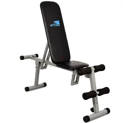 Adjustable Weight Bench with Leg Rollers - Foldable Home Gym Bench