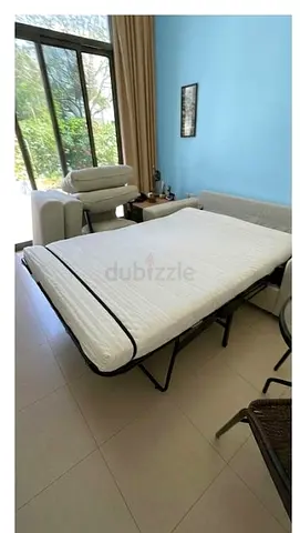 Vimle  pull-out sofa bed in light grey — good condition