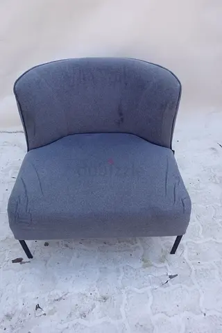 (49) A Modern, Gray Armless Accent Chair