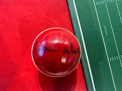 Imran Khan Signed Red Leather Cricket Ball – Mint Condition