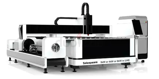 4kW urgent fiber laser cutting machine sheet and pipe