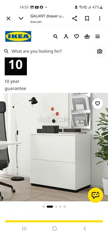 IKEA White 2-Drawer filing Cabinet / Storage Unit