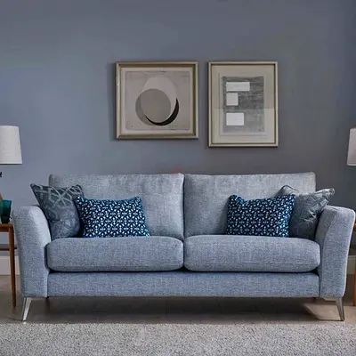 Curved armrest extra soft 3 seater sofa