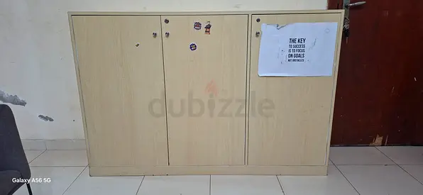 My 3-door light wood storage cabinet (cupboard)