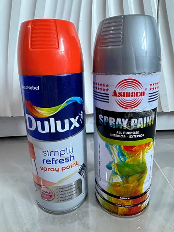Two spray paint cans (Dulux  Sprayway) - lightly used
