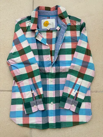 Boden Boys Check Shirt LIKE NEW
