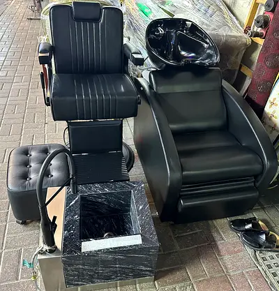 “Luxury Salon Shampoo Chair   Barber Styling Set”