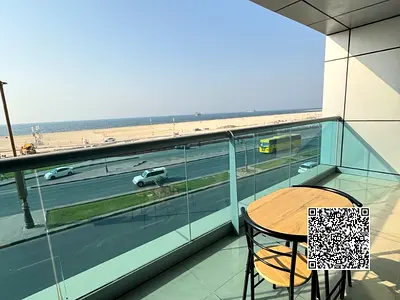 "Sea View 1BHK for Monthly Rent Fully Furnished Ajman Corniche Residence
