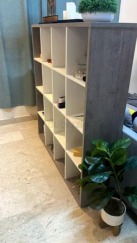 IKEA KALLAX-style 5x4 Cube Shelf Divider - Grey/White