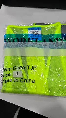 New Hi-Vis Safety Jacket (Size L) - High Visibility, Packaged