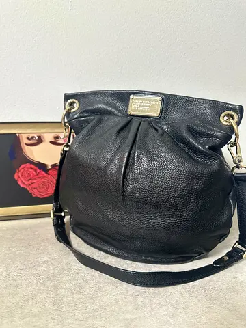 Marc by Marc Jacobs black leather slouch hobo bag