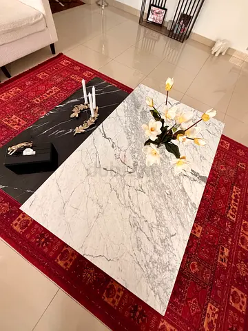 Luxury Full Italian Marble Coffee Table for Sale