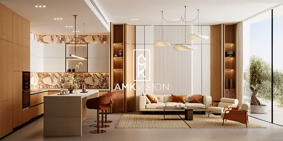 🏙️ شقة غرفتين وصالة للبيع | طابق مرتفع | بن غاطي سكاي فليم — مجان