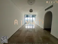 For rent: 2 bedrooms hall in Mushairif Ajman, first occupancy, spacious living room, central AC, bal
