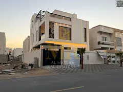 A golden opportunity to own a luxury villa on a street and alley, two floors and a roof with a swimm