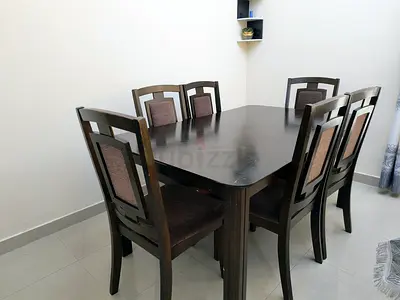 6-Seater Wooden Dining Table Set