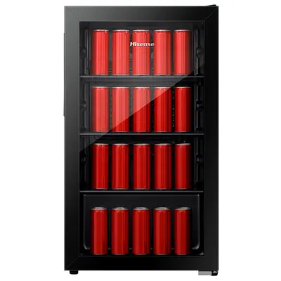 Hisense Compact Beverage Cooler / Mini Fridge - Glass Door
