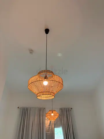 Jute Pendant Lamps - Set of 2