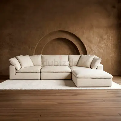 Marina home lucious 4 seater sofa set beige linen fabric is available in great condition