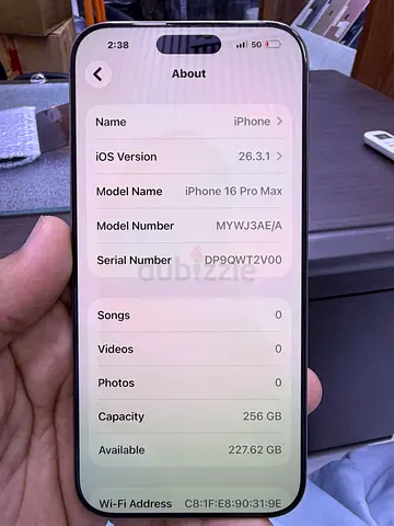 iphone  16 PM 256 TDRA