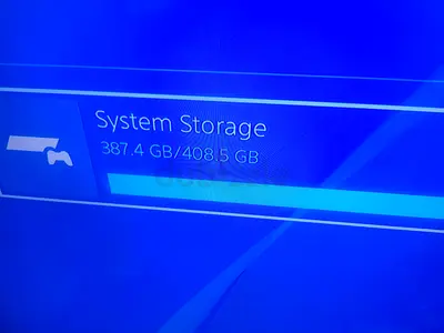 PlayStation 4 console (PS4) with 408GB storage - working condition with all games