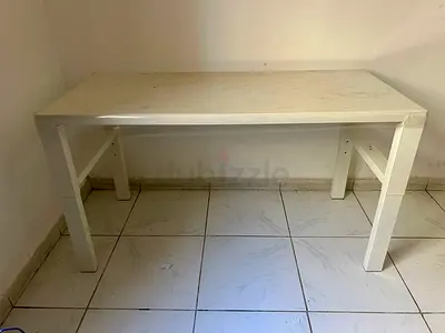 Simple White Wooden Table - Good for Desk or Dining