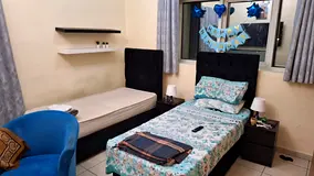 Beautiful partition is available for one guy only with Smart TV smart balcony near to souq extra