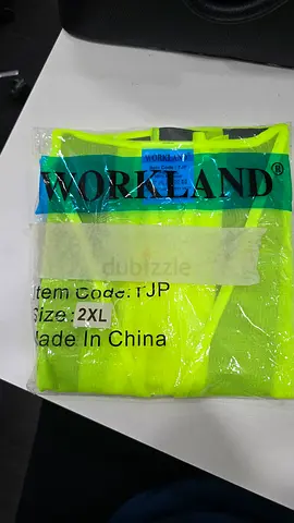 Neon yellow high-visibility safety vest, Size 2XL (new, packaged)