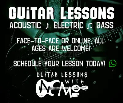Guitar lessons at home/online/private sessions