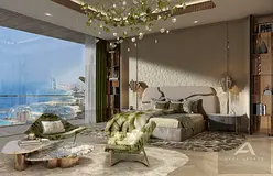 3BR Apartment | DAMAC Bay Tower B | Sea &amp; Palm View