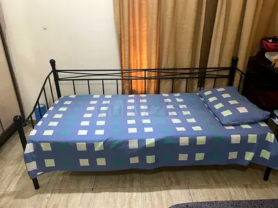Queen size mattress and wooden bed in good condition