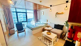 Furnished Studio | High Floor | Balcony | City &amp; Community Views I 12 Cheques and 4350