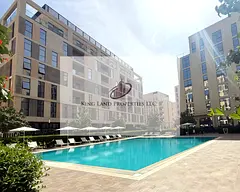 Brand new 2 bhk with balcony pool view for rent Al mamsha Sharjah