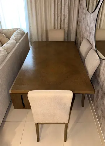 Elegant Wooden Dining Table with Chairs