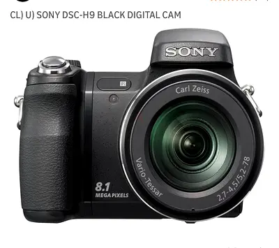 Sony DSC-H9 Black Digital Camera