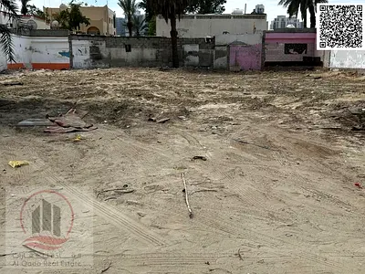 Land for sale in Ajman, Al Rashidiya 2, directly from the owner. The plot is 616 square meters (6633 square feet) and has(Ground + 3 floors)