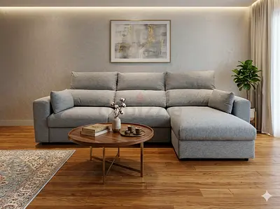 Ikea eskilstuna L shape sofa under storage