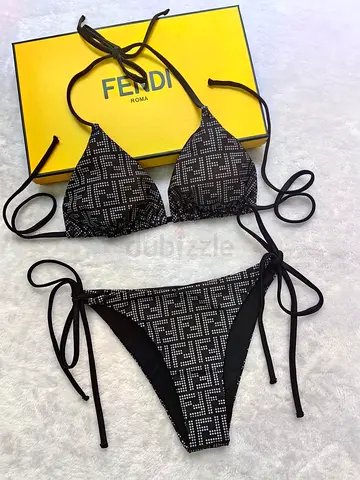 Fendi Monogram Triangle String Bikini - Size Unknown