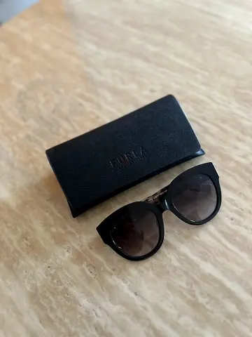 Furla Black Cat-Eye Sunglasses with Case
