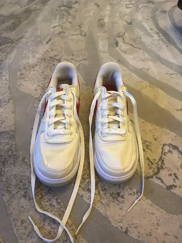 Nike Air Force 1 Low 07 Satin White/Varsity Red – Special Edition – Clear Sole