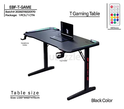 Gaming Table with RGB Remote