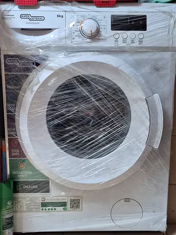 6kg Front Load Washing Machine - Super General, Good Working Condition Nikai Refrigerator 2 door