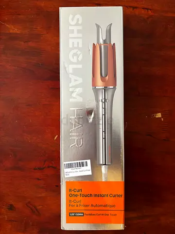 SHEGLAM Automatic Curling Iron 1 inch with 3 Temperatures Fast Heating, 2-Way Rotation, Automatic