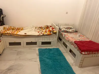 Pair of Comfortable Bed Frames with Storage