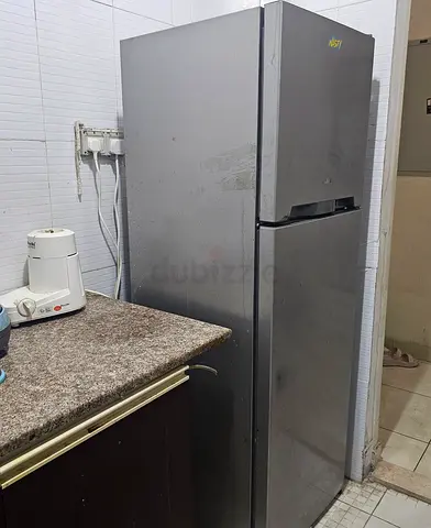 Silver Top-Freezer Refrigerator - Used, Good Working Condition