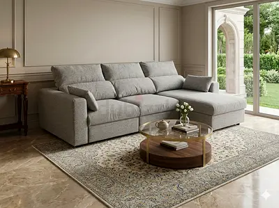 Ikea eskilstuna L shape sofa under storage